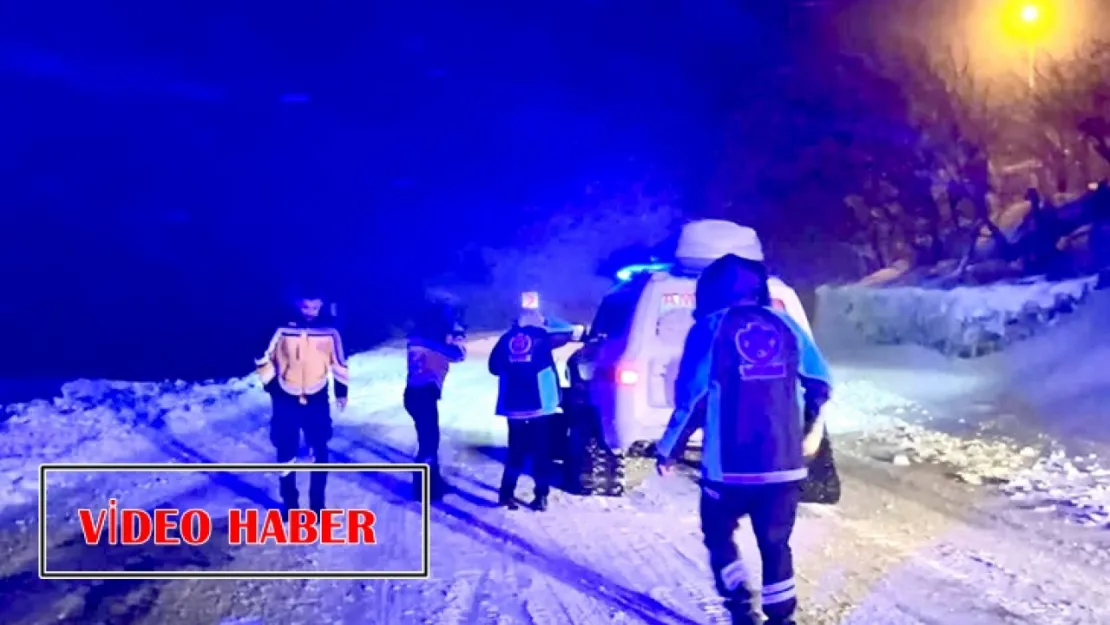 Yoğun Kar Engeli Aşıldı, Anne Adayı Kurtarıldı
