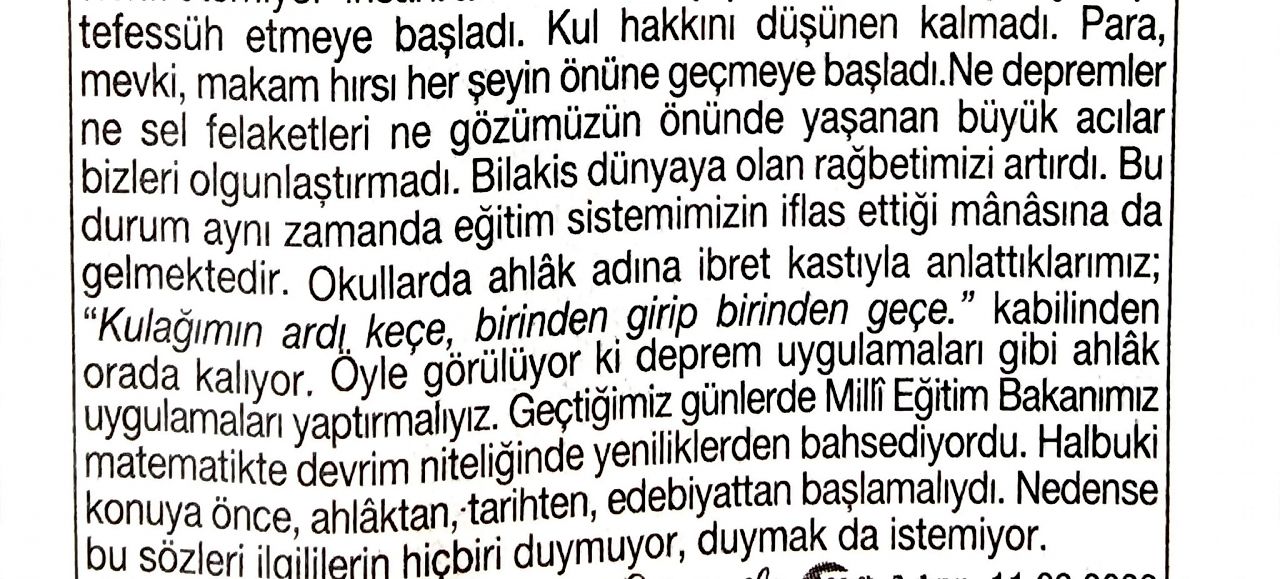Depremi Fırsata Çevirenlere Yazıklar Olsun