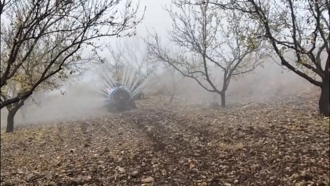 Gözene'de Kayısı Bahçelerinde Kış İlaçlama Mesaisi