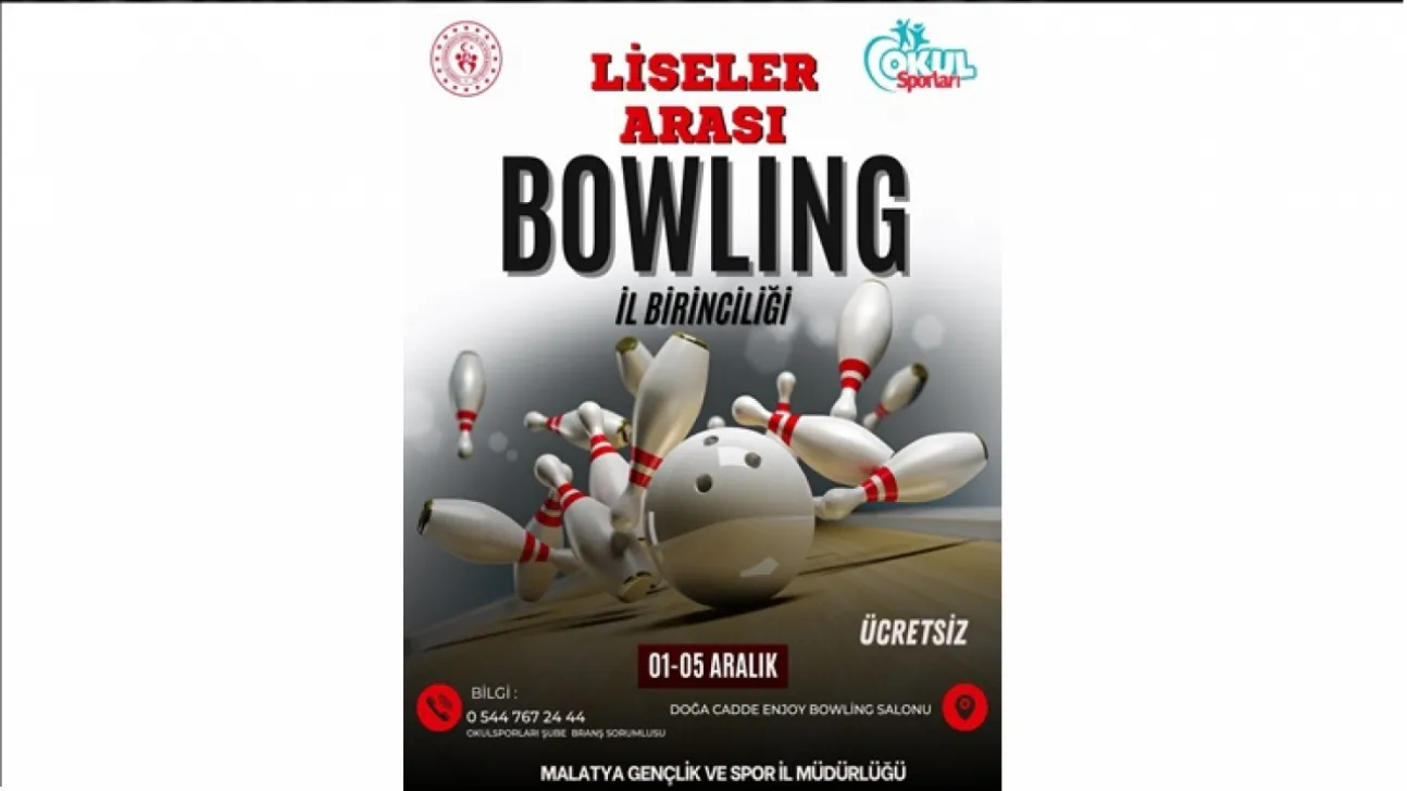 Malatya'da Liseler Arası Bowling Heyecanı Başlıyor!