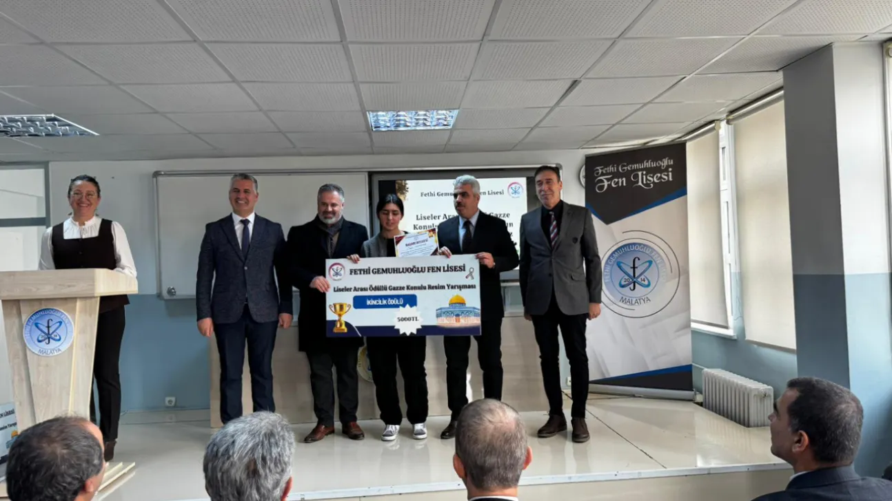 Malatya'da liseler arası Gazze temalı resim yarışması düzenlendi