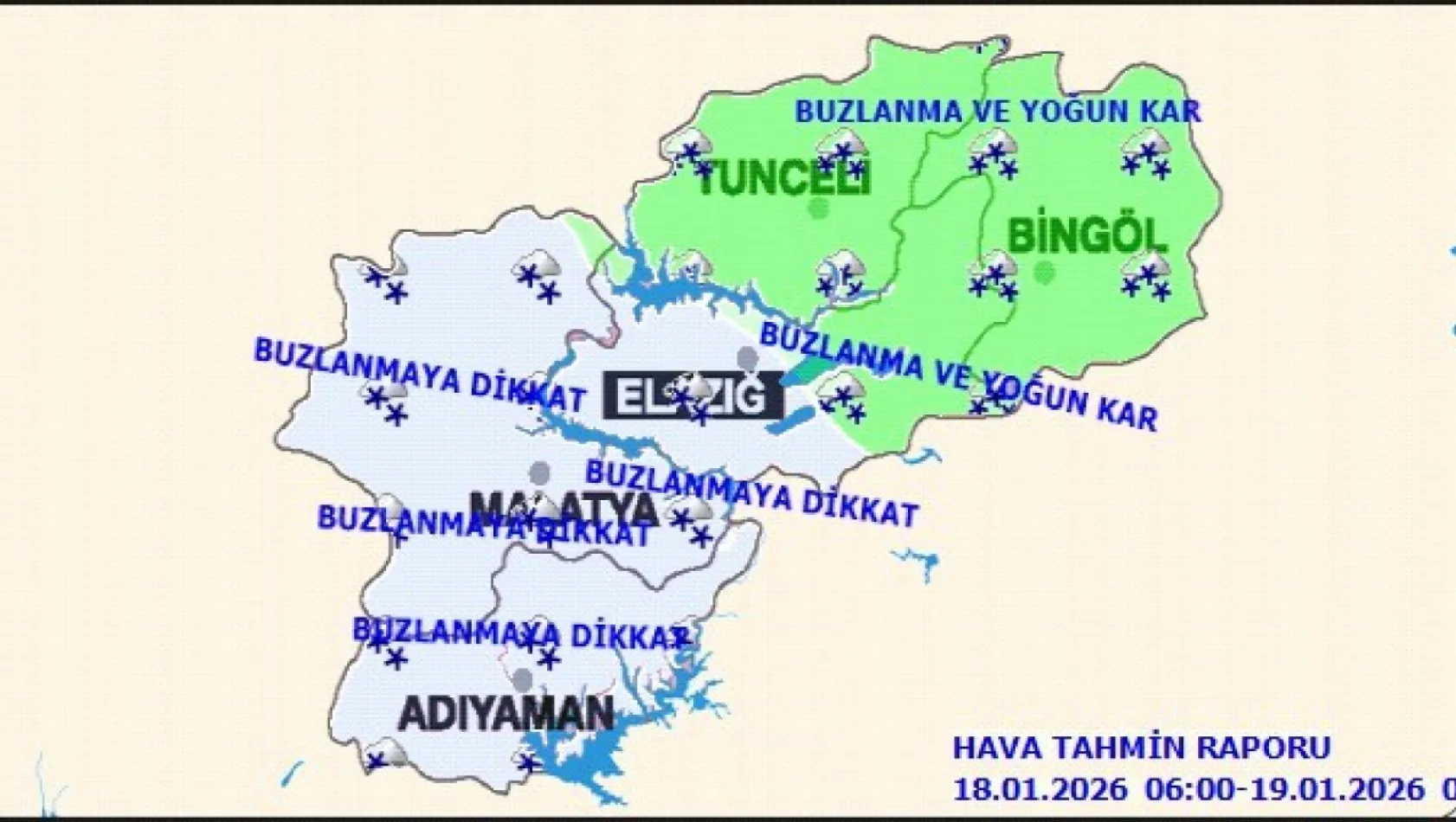 Malatya'da Öğleden Sonra Kar Yağışı Bekleniyor