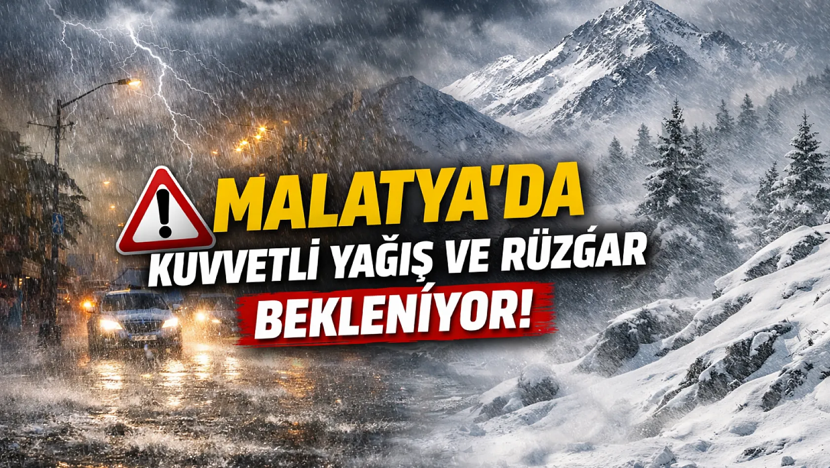 Yüksek Kesimlere Kar, Kent Merkezine Sağanak Geliyor