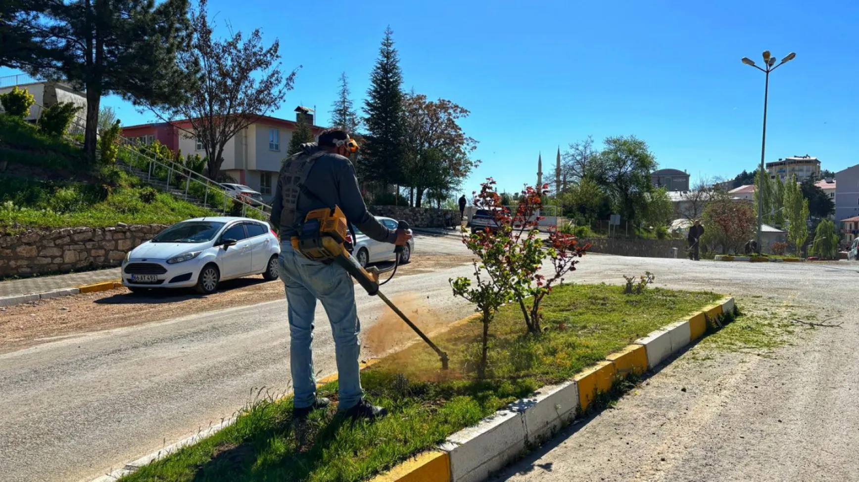 Arapgir Belediyesi Yabani ot temizliği çalışması