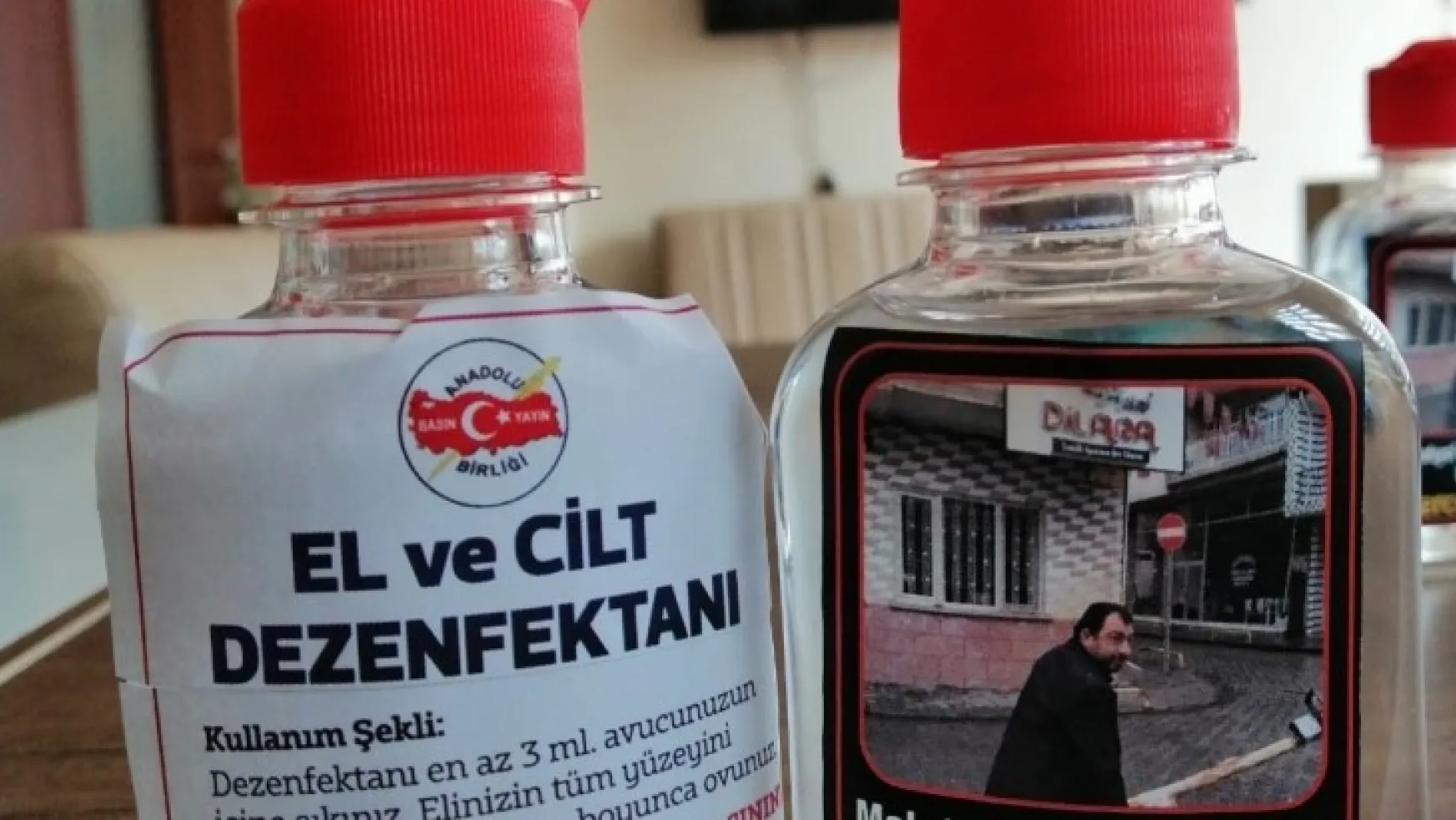 Anadolu Basın Yayın Birliği'nden dezenfektan dağıtımı