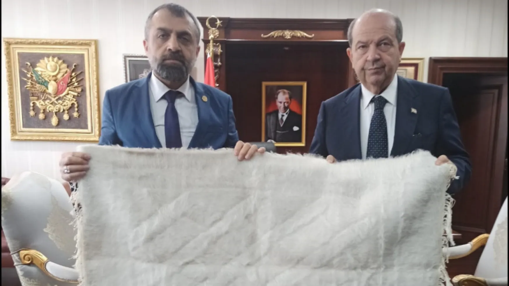 Başkan Akın Kuzey Kıbrıs Türk Cumhuriyeti  Cumhurbaşkanı Ersin Tatarı'ı Ziyaret Etti