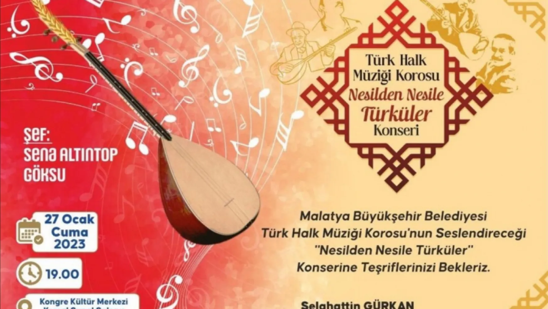 Büyükşehir Belediyesinden 'Nesilden Nesile Türküler' Konseri