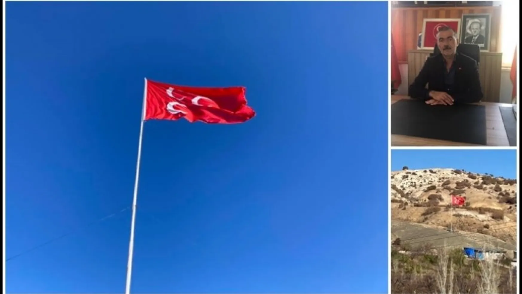 İlisuluk'ta Dev Üç Hilal Bayrağı