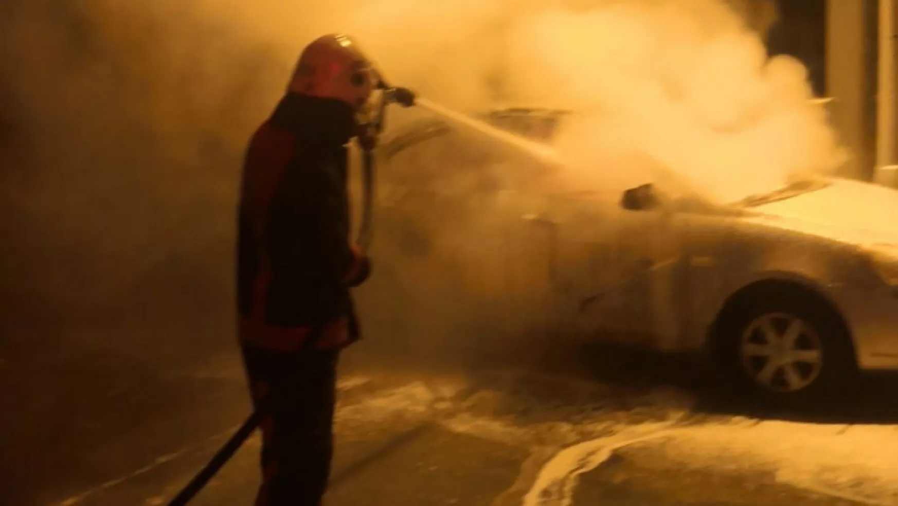Malatya'da Araç Yangını