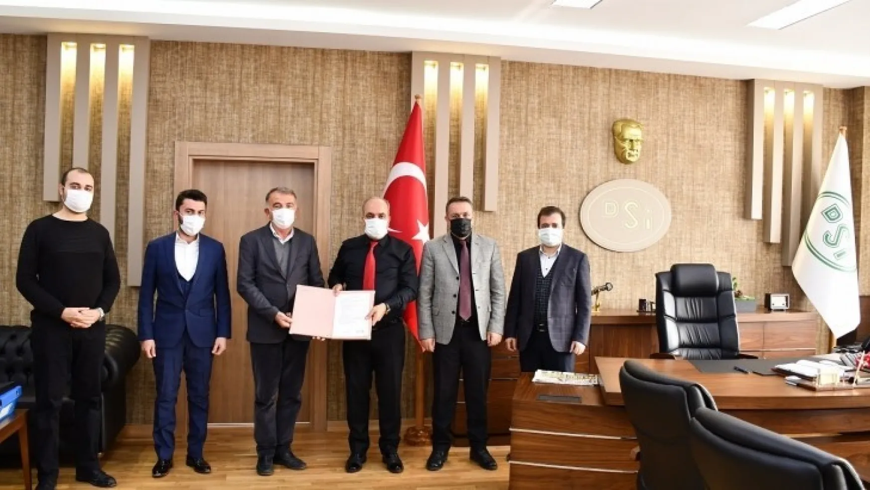 Malatya Doğanşehir Elmalı Göleti Sulaması İşine Ait Sözleşme İmzalandı.