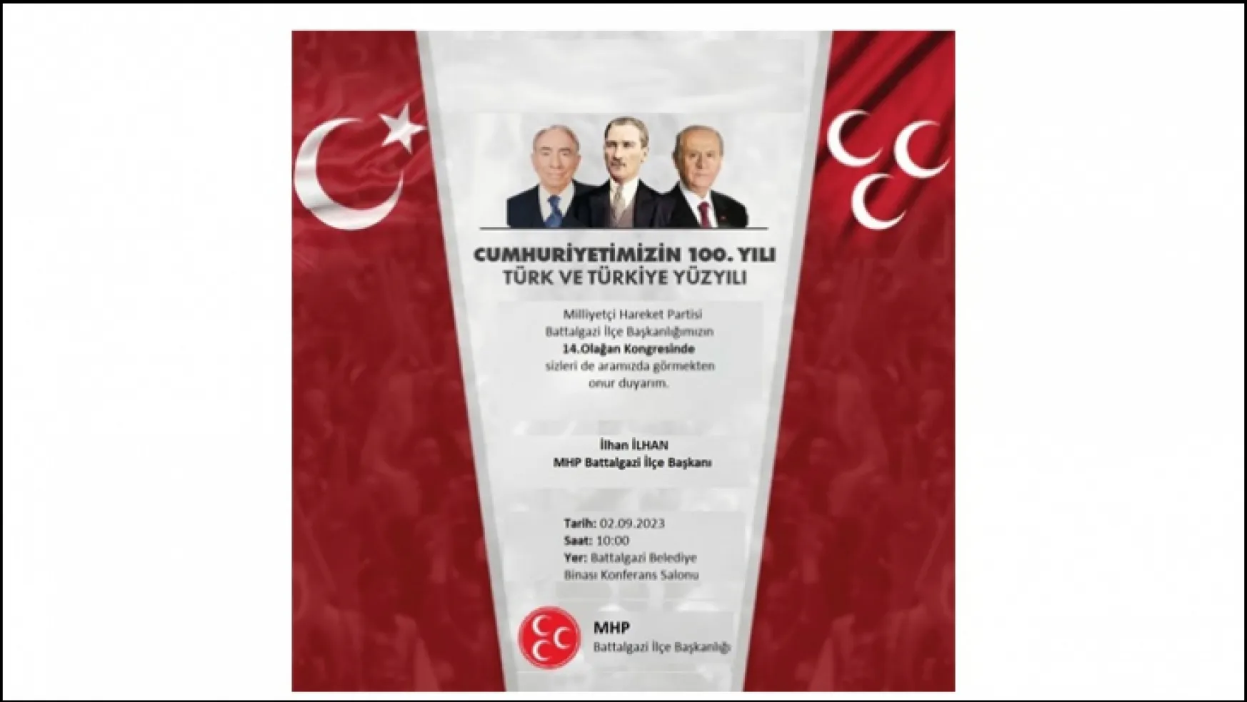 MHP Battalgazi Kongresi Cumartesi günü yapılacak