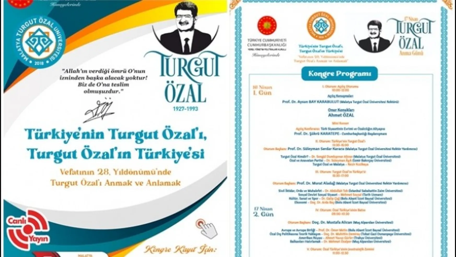 MTÜ'den Türkiye'nin Turgut Özal'ı, Turgut Özal'ın Türkiye'si konulu E-Kongre