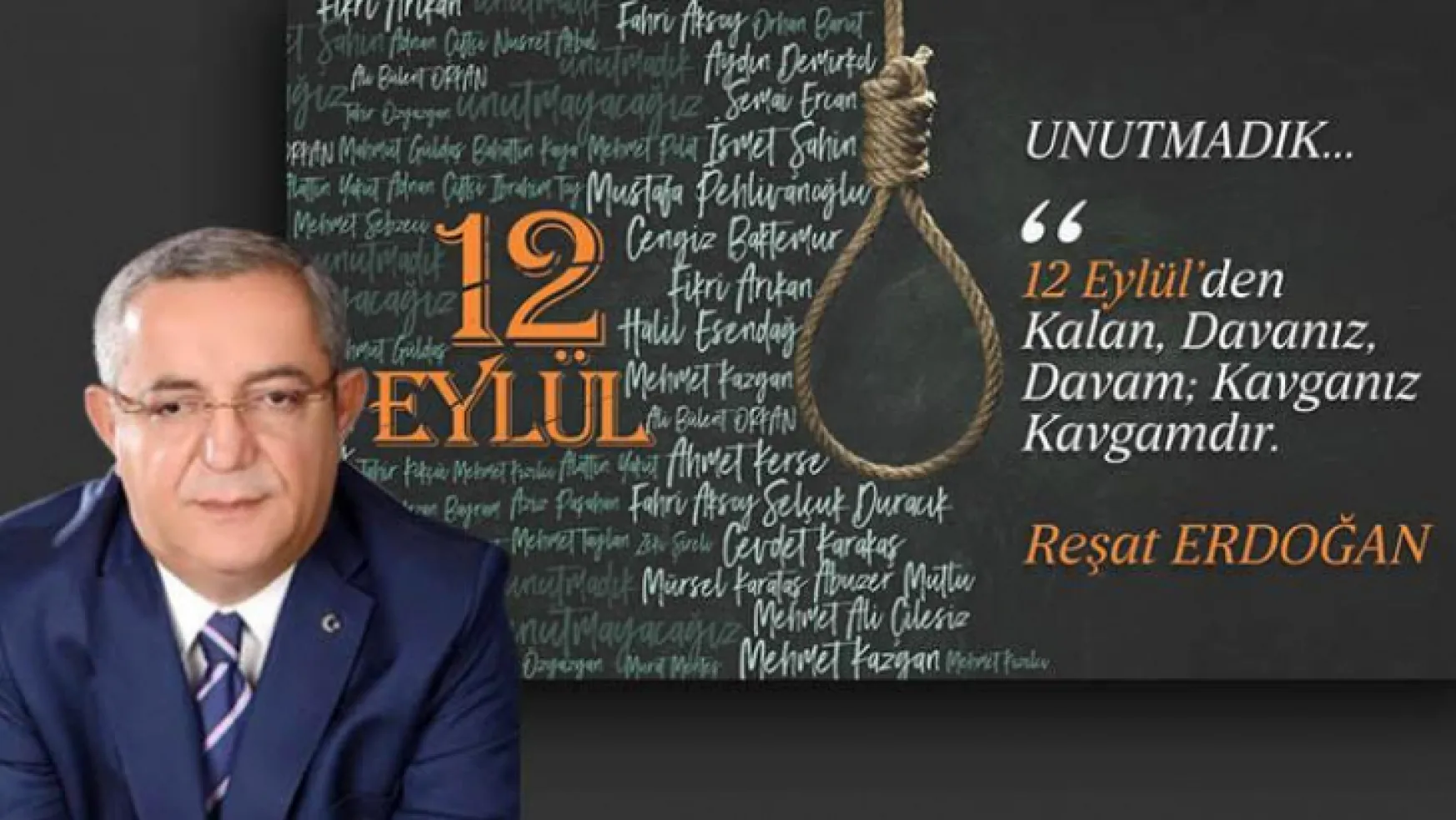 Reşat Erdoğan, yıl dönümünde 12 Eylül darbesini telin etti