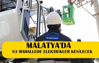 83 Mahallede Elektrikler Kesilecek