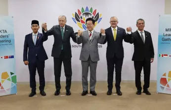 Cumhurbaşkanı Erdoğan, MIKTA üyesi ülkelerin liderleriyle bir araya geldi