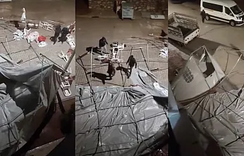 Doğanşehir'de Fırtına Taziye Çadırını Uçurdu