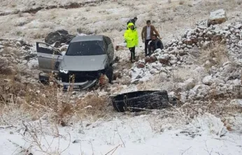 Doğanşehir'de Kar Yağışı Kazaya Neden Oldu: 1 Yaralı