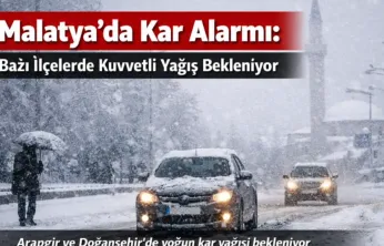 Malatya Beyaza Bürünüyor: Sıcaklıklar Eksi Derecelere Düşüyor