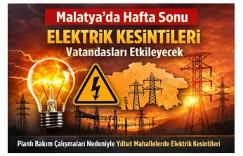 Malatya'da Hafta Sonu Elektrik Kesintileri Vatandaşları Etkileyecek