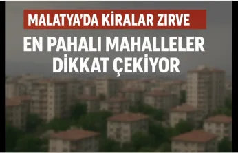 Malatya'da Kiralar Zirve Yaptı: En Pahalı Mahalleler Dikkat Çekiyor
