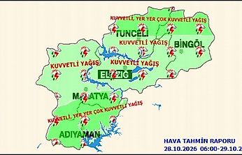 Meteoroloji'den Malatya İçin Kuvvetli Yağış Uyarısı! Sel Riskine Dikkat