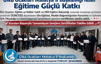 Ülkü Ocakları Malatya İl Başkanlığı'ndan Eğitime Güçlü Katkı
