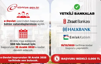 Yüzyılın Konut Projesinde E-Devlet Başvuruları sürüyor