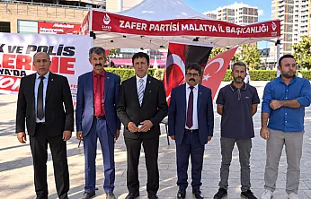 Zafer Partisi Malatya'da 'Şehitlere Saygı' Standı Açtı