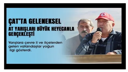 Çat'ta Festival Havasında At Yarışları: Vatandaşlardan Yoğun İlgi