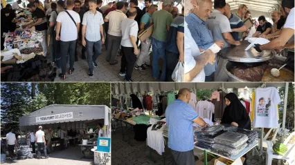 Malatya'da Gazze'ye yardım kermesine yoğun ilgi