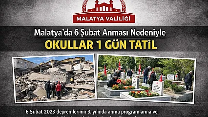 Valilikten 6 Şubat Kararı: Okullar Tatil, Yakınlarını Kaybedenlere İdari İzin