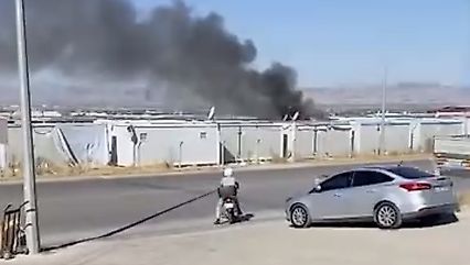 Dilek Yolunda Atıl Konteynerde Yangın