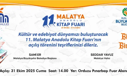 11. Malatya Anadolu Kitap  ve Kültür Fuarı Açılıyor