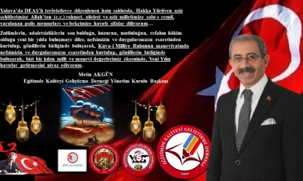 Başkan AKGÜN 'İdrak edeceğimiz Yeni Yıl, 'Kültürel Kodlarımıza' uygun, yeni bir başlangıç yapmak için, büyük bir fırsattır.'
