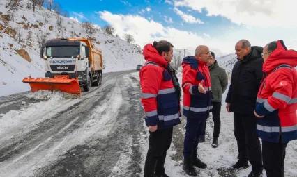 Başkan Er Porga Bağlantı Yolundaki Çalışmaları İnceledi