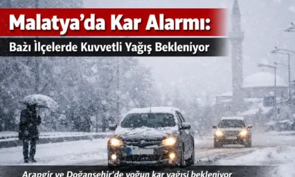 Malatya Beyaza Bürünüyor: Sıcaklıklar Eksi Derecelere Düşüyor