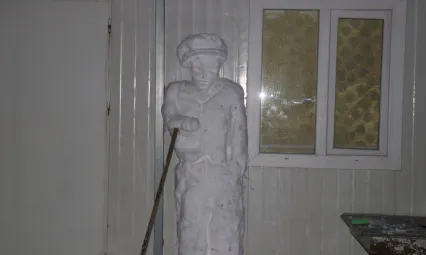 Malatya'da Sıradışı Kardan Heykel