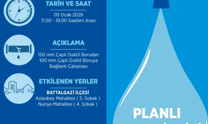 MASKİ'den Açıklama: Bakım ve Onarım Nedeniyle Su Kesintisi Olacak