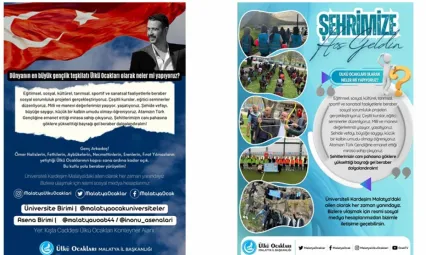 Ülkü Ocakları Malatya İl Başkanlığı'ndan Üniversiteli Gençlere Çağrı  'Şehrimize Hoş Geldiniz'