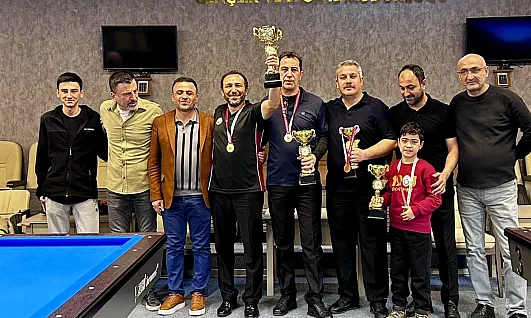 3 Bant Bilardo İl Şampiyonası'na Yoğun Katılım