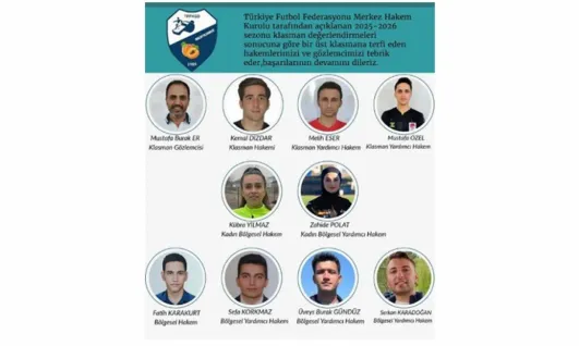 Malatya'da 9 Hakem Ve 1 Gözlemci Bulundukları Klasmanlardan Bir Üst Klasmana Terfi Etti.