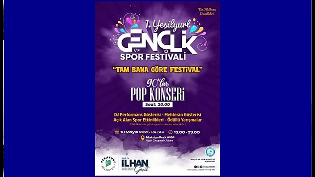 1.Yeşilyurt Gençlik ve Spor Festivali 18 Mayıs'ta!