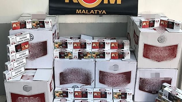 201.600 adet gümrük kaçağı bandrolsüz makaron ele geçirildi