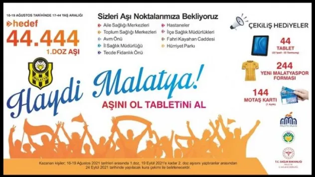 4 günde 44.444 Birinci Doz Aşı Kampanyası