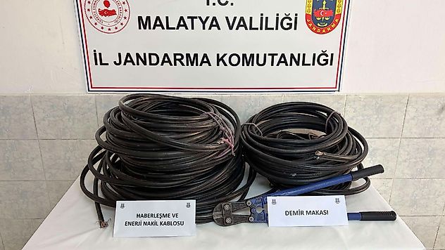 750 Bin Liralık Kablo Hırsızlığı Aydınlatıldı