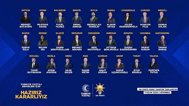 AK Parti'nin 26 adayı belli oldu