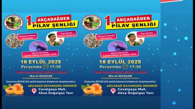 AkçadağDER Pilav Festivaliyle Tarihi Bir İlk Yaşatacak