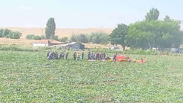 Ankara'da eğitim helikopteri düştü: 2 yaralı