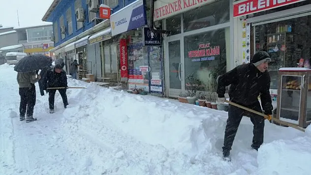 Arapgir'de kar yağışı sonrası yollarda çalışma başlatıldı
