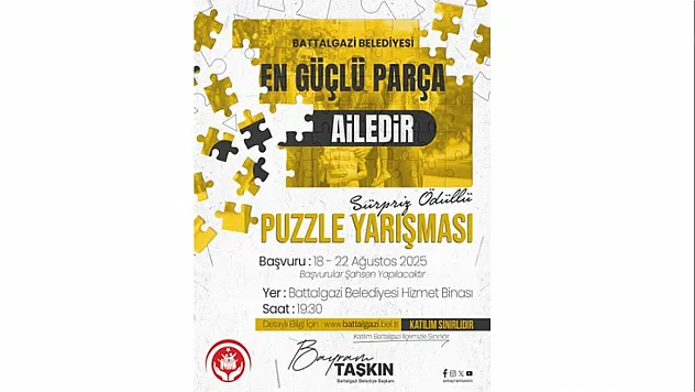 Battalgazi Belediyesi'nden Aile Bağını Güçlendirecek Puzzle Yarışması